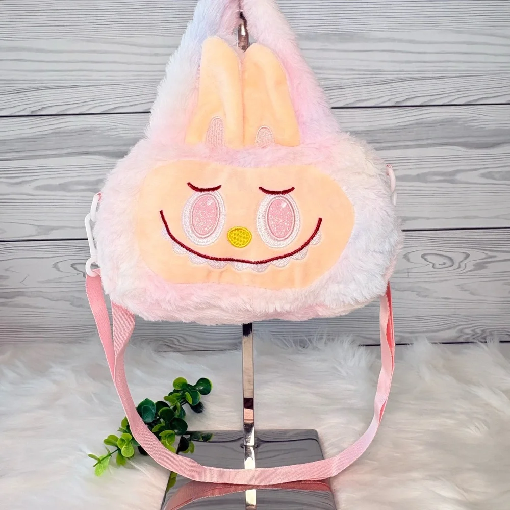 Cute Pastel Labubu Plush‎ Crossbody Bag